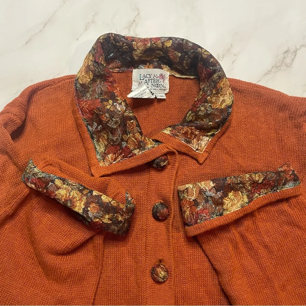 Vintage Lacy Afternoon floral detail cardigan - Picture 3 of 3